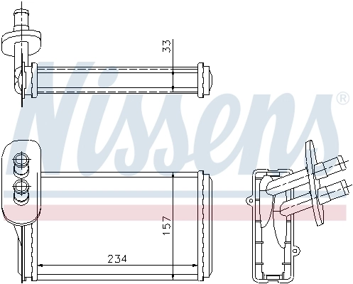 73962 Nissens Radiador de forno (de aquecedor)