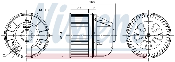Motor de ventilador de forno (de aquecedor de salão) AV6N18456AA VAG