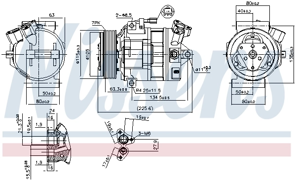 Compressor de aparelho de ar condicionado Nissens 890138