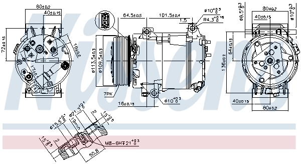 89481 Nissens Compressor de aparelho de ar condicionado