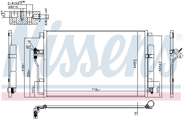 940826 Nissens Radiador de aparelho de ar condicionado