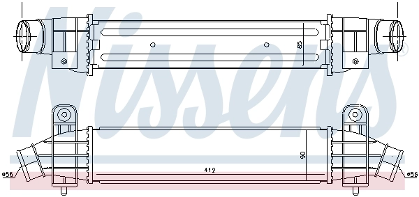 Radiador de intercooler 96702 Nissens