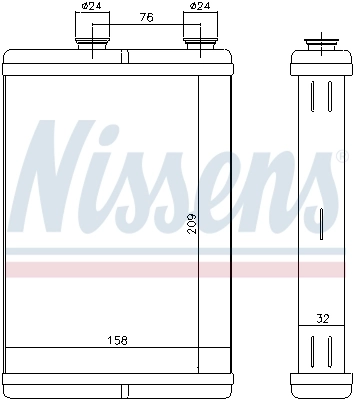 Radiador de forno (de aquecedor) Nissens 71451