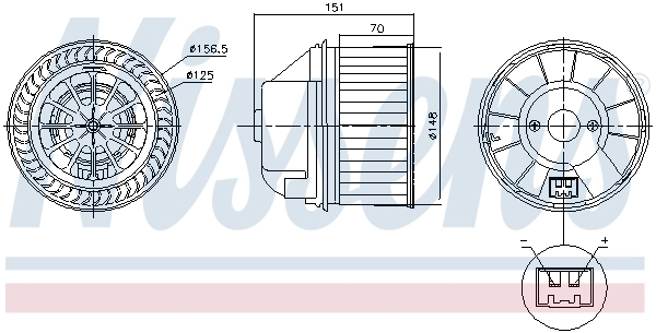 Motor de ventilador de forno (de aquecedor de salão) 87496 Nissens