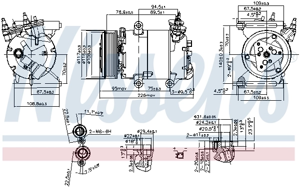89571 Nissens Compressor de aparelho de ar condicionado