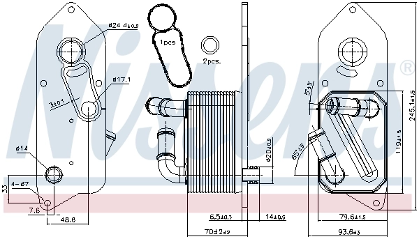 Radiador de óleo Nissens 90892 preço, a partir de 85,61 USD