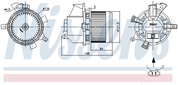 Motor de ventilador de forno (de aquecedor de salão) Nissens 87466