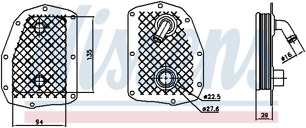 90734 Nissens Radiador de óleo