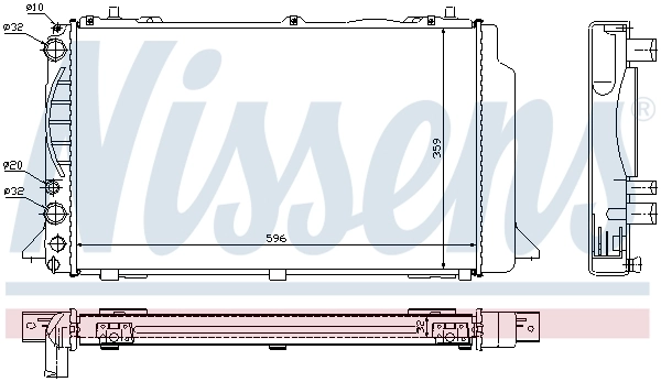 Radiador de esfriamento de motor Nissens 60465A