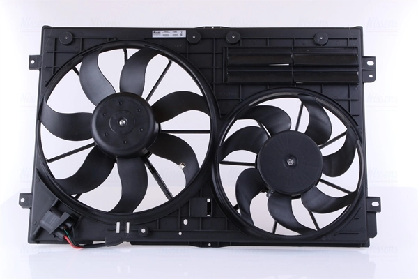 Difusor do radiador de esfriamento, montado com motor e roda de aletas Nissens 85643