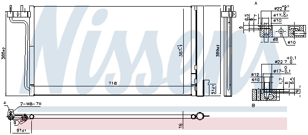 940765 Nissens Radiador de aparelho de ar condicionado