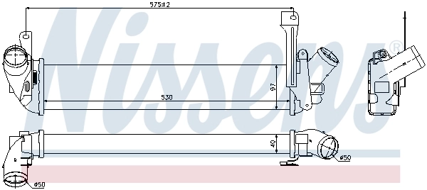 Radiador de intercooler Nissens 96563