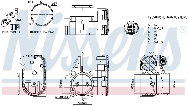 Válvula de borboleta montada Nissens 955103