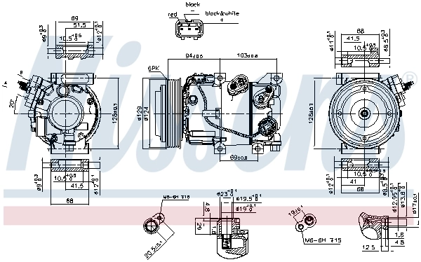 890229 Nissens Compressor de aparelho de ar condicionado