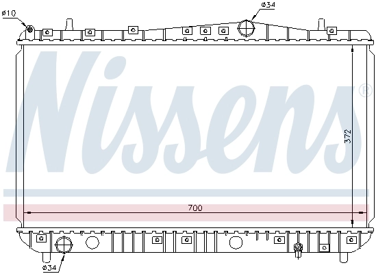 Radiador de esfriamento de motor 61633 Nissens