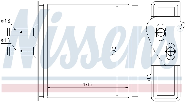 Radiador de forno (de aquecedor) Nissens 71442