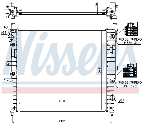 Radiador de esfriamento de motor 62788A Nissens