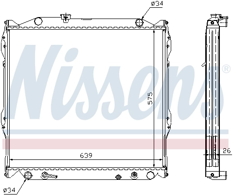 647551 Nissens Radiador de esfriamento de motor