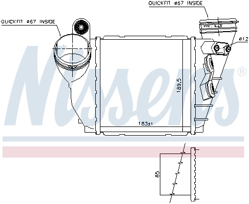 Radiador de intercooler 96487 Nissens