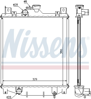 Radiador de esfriamento de motor Nissens 64173A