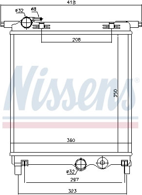 Radiador de esfriamento de motor 65300 Nissens