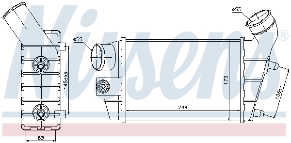 Radiador de intercooler 96698 Nissens