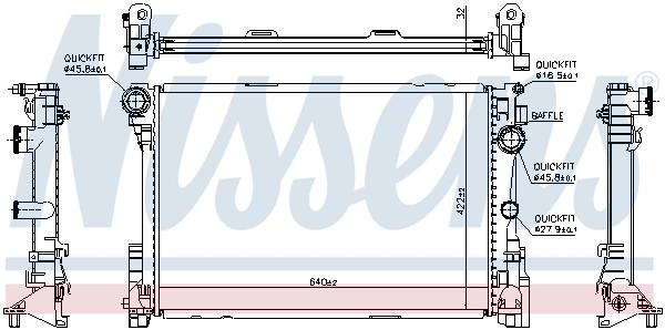 Radiador de esfriamento de motor Nissens 67167