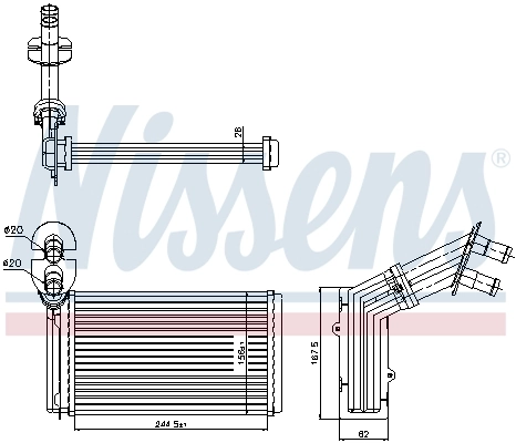 73973 Nissens Radiador de forno (de aquecedor)