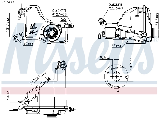 Tanque de expansão do sistema de esfriamento Nissens 996153