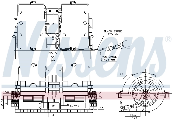 Motor de ventilador de forno (de aquecedor de salão) Nissens 87140