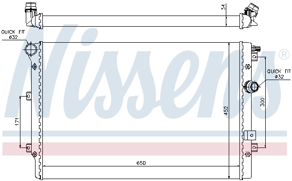 65015 Nissens Radiador de esfriamento de motor