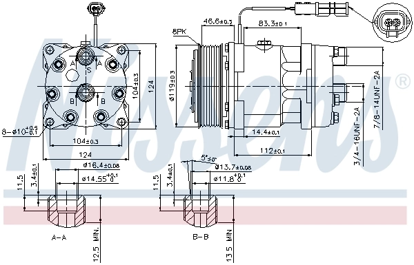 Compressor de aparelho de ar condicionado 89459 Nissens