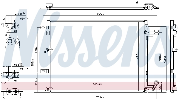 Radiador de aparelho de ar condicionado Nissens 940675