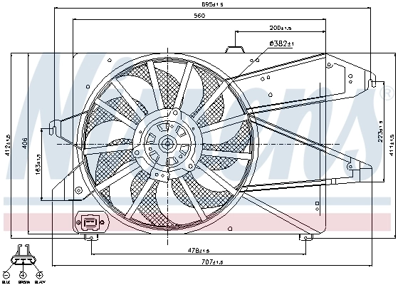 Ventilador elétrico de esfriamento montado (motor + roda de aletas) Ford Mondeo preço, a partir de 35,13 USD
