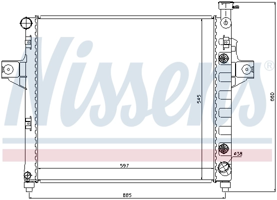 61010 Nissens Radiador de esfriamento de motor