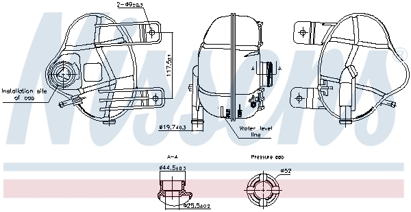 93934760 Iveco Tanque de expansão do sistema de esfriamento
