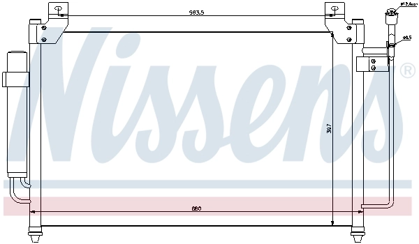 Radiador de aparelho de ar condicionado Nissens 940049 preço, a partir de 106,30 USD
