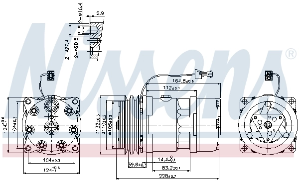 Compressor de aparelho de ar condicionado 5001854372 Renault (RVI)