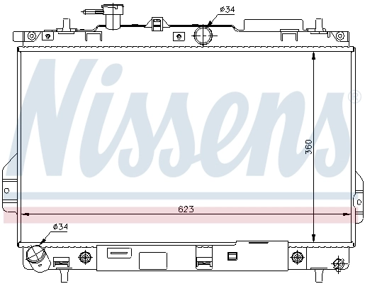 Radiador de esfriamento de motor 67480 Nissens