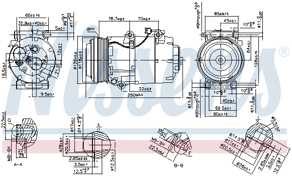 Compressor de aparelho de ar condicionado Nissens 890090