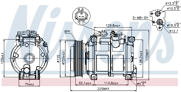 89074 Nissens Compressor de aparelho de ar condicionado