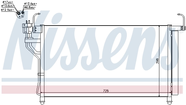 940350 Nissens Radiador de aparelho de ar condicionado