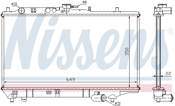 Radiador de esfriamento de motor para Mazda 323 F IV BG