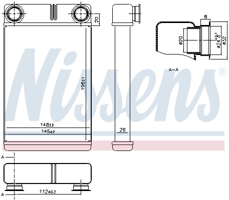 76515 Nissens Radiador de forno (de aquecedor)