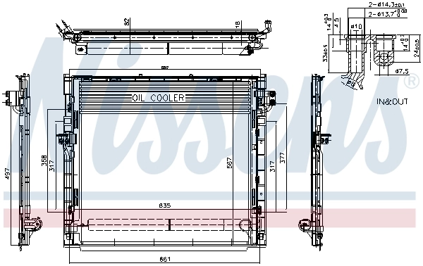 940394 Nissens Radiador de aparelho de ar condicionado