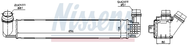 Radiador de intercooler 96546 Nissens