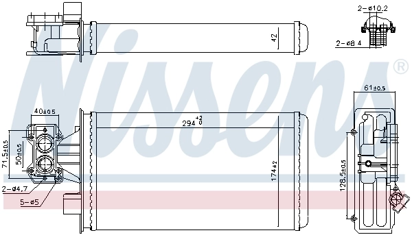 Radiador de forno (de aquecedor) Nissens 707207