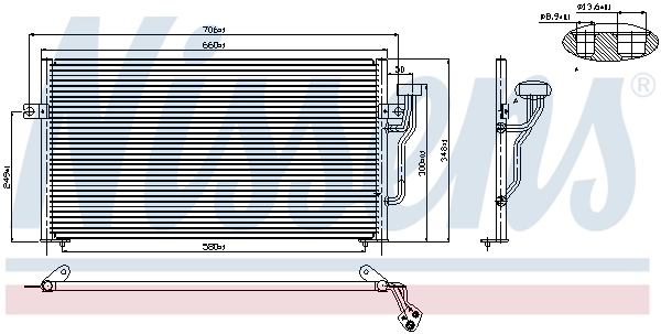 94433 Nissens Radiador de aparelho de ar condicionado