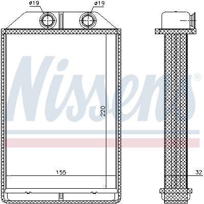 Radiador de forno (de aquecedor) Nissens 70234