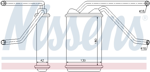 Radiador de forno (de aquecedor) Nissens 76511